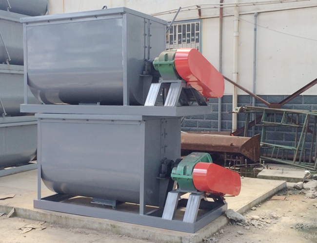 Farmer Use Organic Fertilizer Mixer Horizontal Mixing Type Continuously