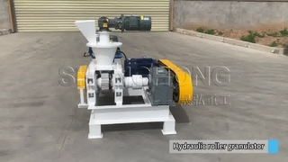 Hydraulic roller granulator dry roller granulation machine organic fertilizer production plant