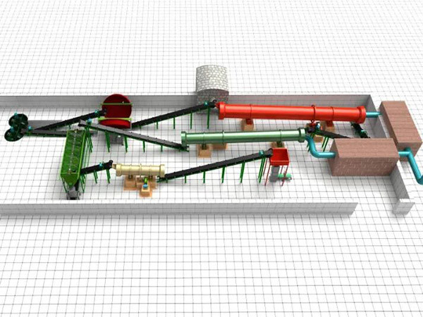 45 Matching Power Organic Fertilizer Production Line With Wet Granulation Method According To Your Request