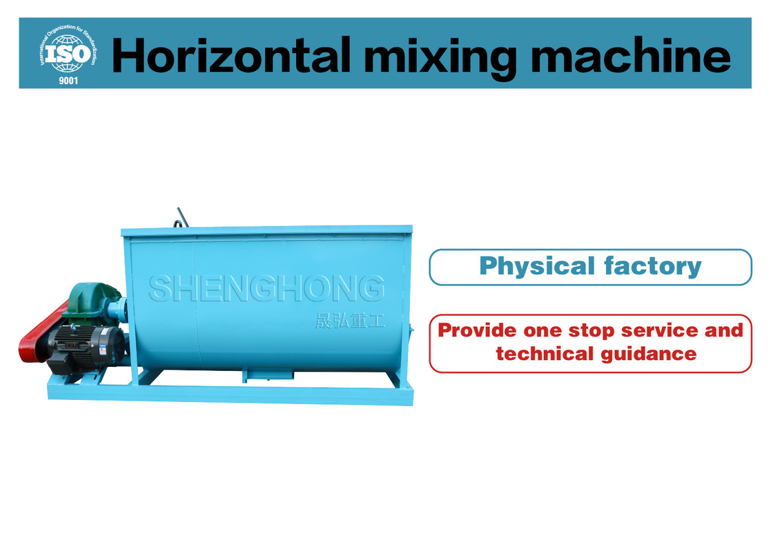 PLC controlled 1-100t/h capacity mixer. Motor specifications are 5.5/7.5/11/15/30/45/55/75