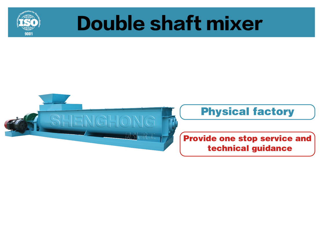 PLC controlled 1-100t/h capacity mixer. Motor specifications are 5.5/7.5/11/15/30/45/55/75