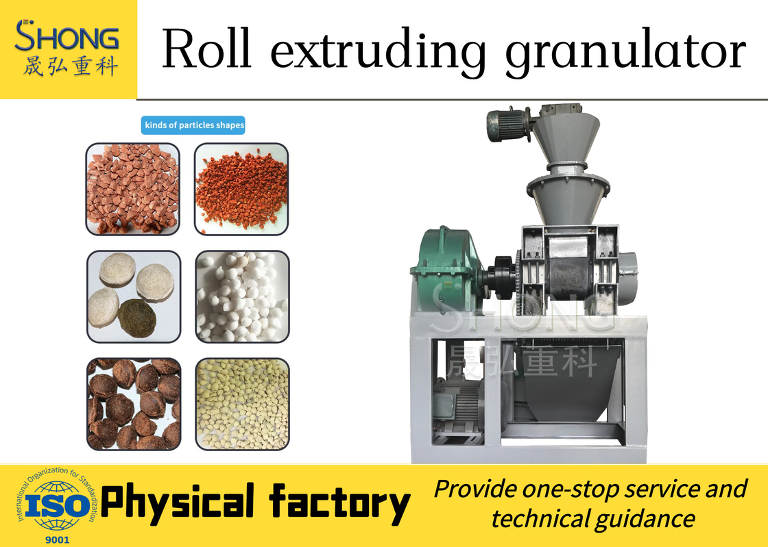 Customized 186*300mm Roller Size Roller Press Granulator For Your Fertilizer Production