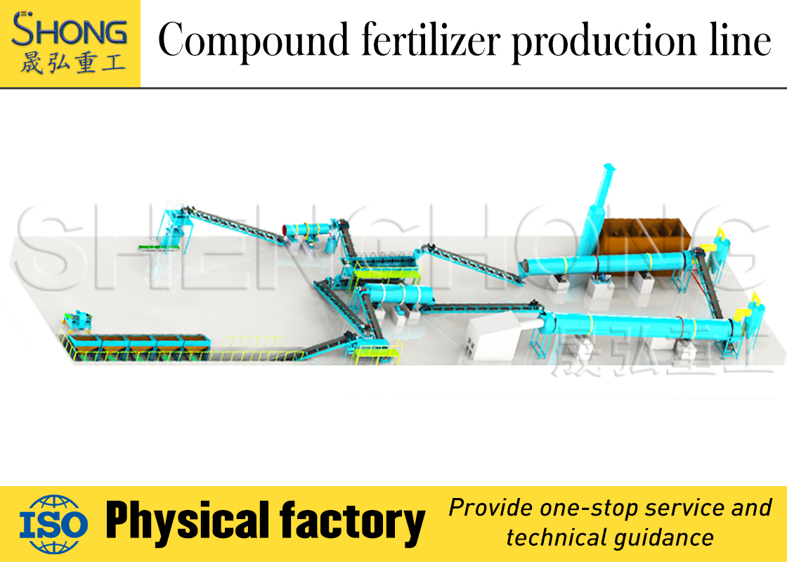 High Capacity NPK Fertilizer Drum Granulator Line with 1-10 Tons per Hour Output, Eco-friendly and Producing Round Granules