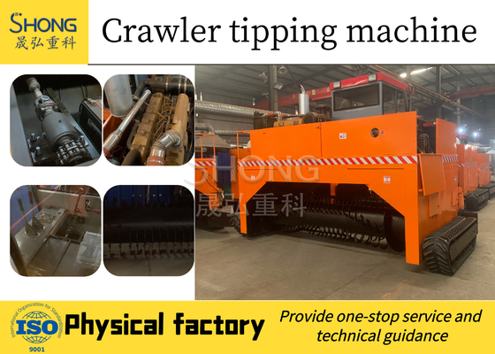 Animal Compost Turner Fermentation Machine Manure Windrow Crawler ISO