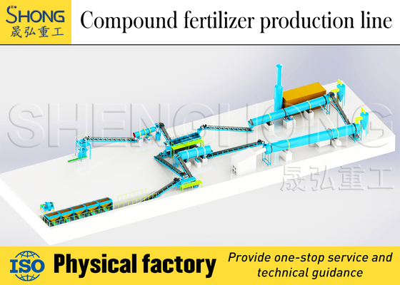 380V Compound Fertilizer Granulator Line for NPK Production 3-8mm