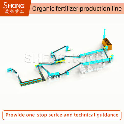Organic Fertilizer Production Line 1-20 Tons/Hour Easy Maintenance