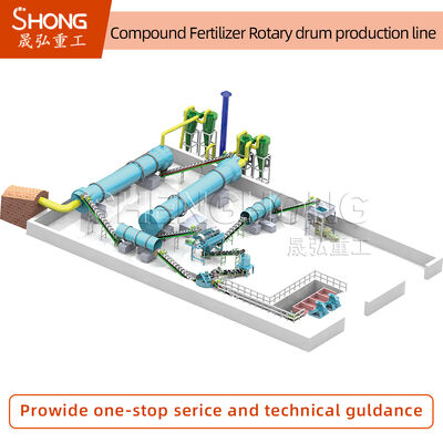 1-20 T/H Production Capacity Low Energy Consumption Drum Granulation Line for Adjustable NPK Content 20%-48% Fertilizer Production