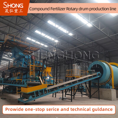 Automated Fertilizer Drum Granulation Plant with 11r/min Rotary Speed and 1 Year Warranty for Compound Fertilizer Production
