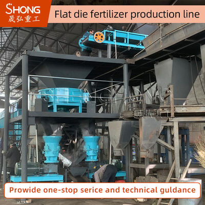Cylinder Type Flat Die Press Granulator Organic Fertilizer Production Line