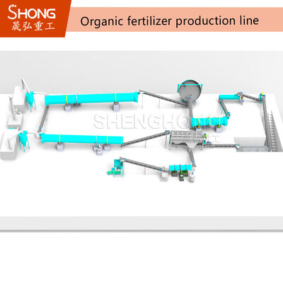 Vermicompost Organic Fertilizer Production Line for Pig Manure with 1-20 Thousand Tons Annual Capacity, Below 10% Moisture, and 380V or Custom Voltage