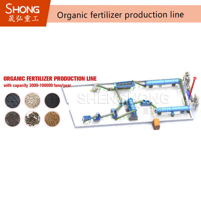 New Type Organic Fertilizer Combination Production Line With 4-5t/h