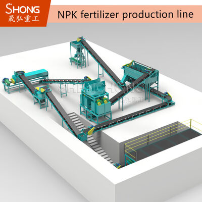 1 NPK Fertilizer Production Line With 18.5kw Power And 1-2 Tons Per Hour Capacity