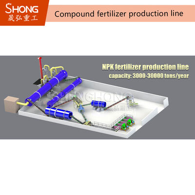 NPK Fertilizer Production Line 5-100 T/H Granular Size 2-4mm