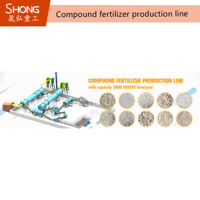380V Drum Granulator for NPK Fertilizer Production Line 1-50T/H