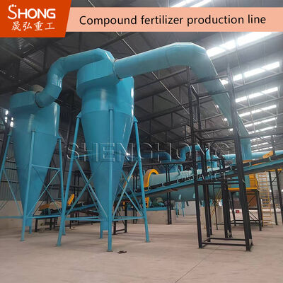 NPK Fertilizer Production Line 2-5mm Granules 380V PLC Control