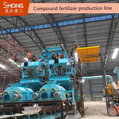 Compound Fertilizer Drum Granulation Line for Spherical Granules (1-3mm), Nutrient Content 20%-48% Customizable