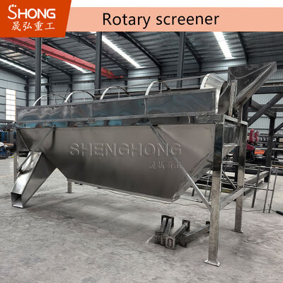 Rotary Drum Screener with Carbon Steel Construction for 2-10mm Pellet Size and 1-10 Tons Per Hour Capacity