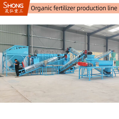 Livestock Manure Organic Fertilizer Production Line with Drum Granulation Process
