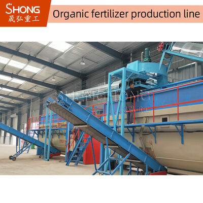Cow Dung Organic Fertilizer Granulation Production Line 10t / H Process
