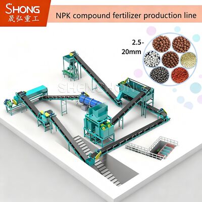 High Efficiency Energy Saving Customizable NPK Compound Fertilizer Production Line for NPK Fertilizer Making Plant