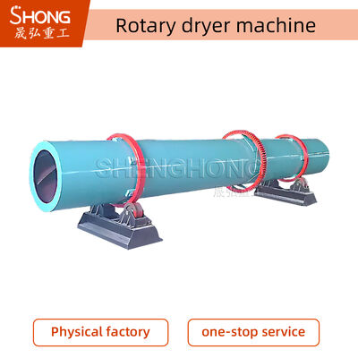 Rotary Drum Dryer with 1-50t/h Production Capacity Carbon Steel/Stainless Steel Material and 2-5 Degrees Inclination