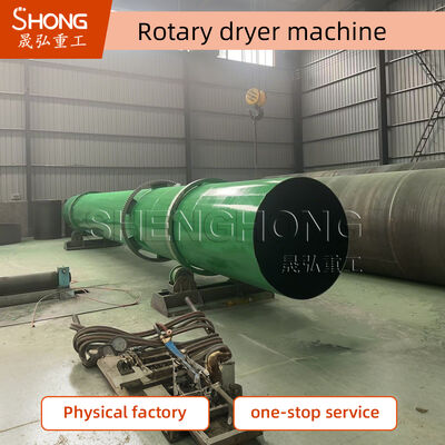 1-50t/h Capacity Rotary Drum Dryer with 2-5 Inclination for Chemical Industry Made of Carbon Steel/Stainless Steel