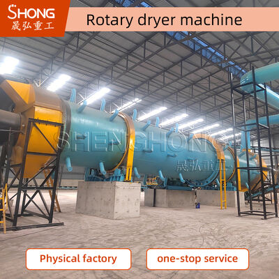 Rotary Drum Dryer with 16-20t/h Production Capacity, 50-600℃ Temperature Range, and Carbon Steel/Stainless Steel Construction