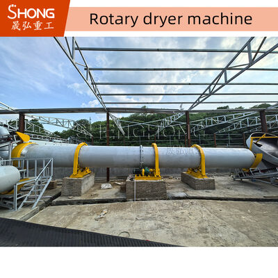 Rotary Drum Dryer with 50-600℃ Temperature Range and 1-50t/h Production Capacity Including Fan Blower