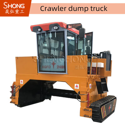 2600mm Working Width Diesel Oil Powered Fermentation Compost Equipment with 1000-1200mm Tipping Height Crawler Tipping Machine
