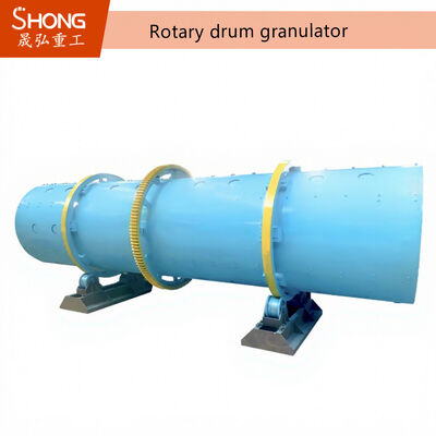 Energy Saving Rotary Drum Granulator for Organic Fertilizer with Round Ball Type Granules and Maximized Throughput 15 t/h
