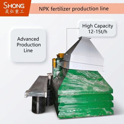 NPK Fertilizer Production Line with Double Roller Granulation for One-Step Forming, Energy Saving, and 12-15t/h Capacity