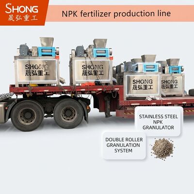 Stainless Steel NPK Fertilizer Granulator with 12-15t/h Capacity and Double Roller Design for Compound Fertilizer Granulation