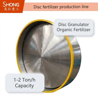 Disc Granulator for Organic Fertilizer Production Line with Ball Shape Granules 1-2 T/h Capacity and Wide Raw Material Applicability