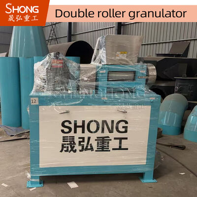Carbon Steel Dry Type 380V Double Roller Press Fertilizer Granulator for NPK Production