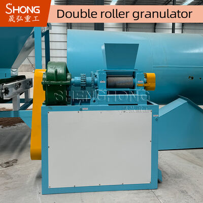 Double Roller Granulator with 186*300mm Roller Size for Fertilizer Production, 2%-8% Moisture and 18.5KW Power