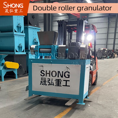 22KW Carbon Steel Double Roller Pressing Fertilizer Granulator Machine with No-Drying Process