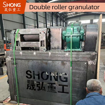 18.5kw Power Carbon Steel Double Roller Press Granulator Machine for 1.5-2.5 Tons Per Hour Compound Fertilizer Production