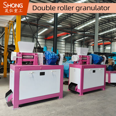22KW Double Roller Fertilizer Granulator Machine for Dry Granulation with Carbon Steel Construction