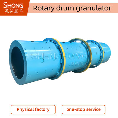 Rotary Drum Granulator for NPK Fertilizer Production with 10 T/H Capacity, 98% Pellet Rate, and Anti-Sticking Liner