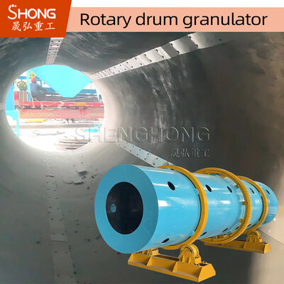 Rotary Drum Granulator for Organic Fertilizer Production with High Granulation Rate Low Energy Consumption and Carbon Steel Construction