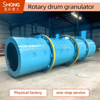 Carbon Steel Rotary Drum Granulator for Organic Compound Fertilizer with 3-5 T/H Capacity and 14r/min Speed