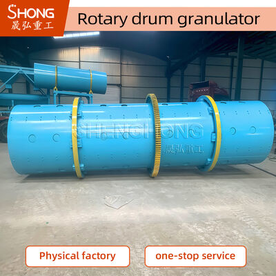 Carbon Steel Rotary Drum Granulator for Fertilizer with 8-10 Ton per Hour Capacity and 11.5r/min Speed