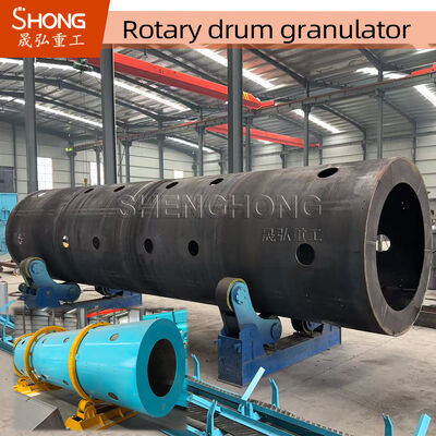 Carbon Steel Rotary Drum Granulator with 18.5kw Power and 10-15T/H Capacity for Organic Fertilizer