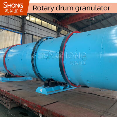 Carbon Steel Rotary Drum Fertilizer Granulator for High Production Capacity Ball Shape Granules