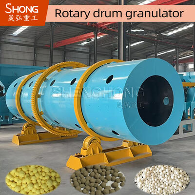 NPK Compound Fertilizer Rotary Drum Granulator with 15-20 TPH Capacity and High Granulation Rate in Carbon Steel Construction