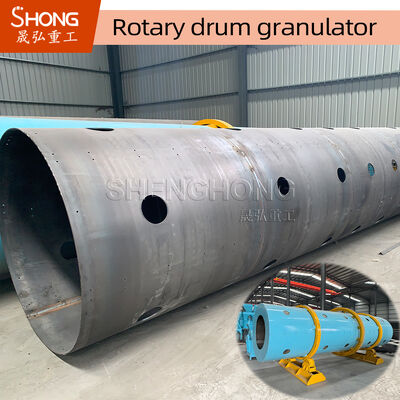 Carbon Steel Rotary Drum Granulator for Compound Fertilizer with 8T/H Capacity and 7.5KW Power