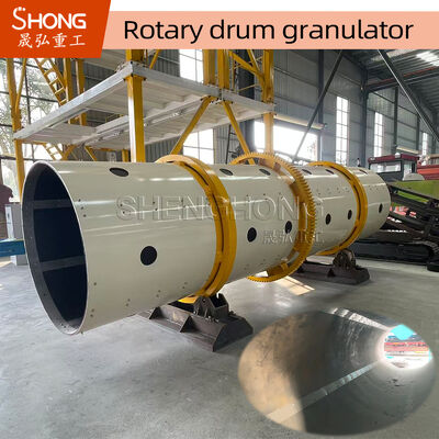 Single Shaft Rotary Drum Granulator for Organic Fertilizer with 3T/H Capacity and Corrosion Resistant Lining