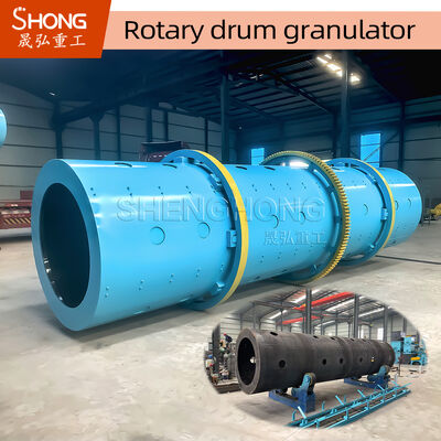 8t/H 11.5r/Min Corrosion Resistant Rotary Drum Granulator for NPK Compound Fertilizer Production