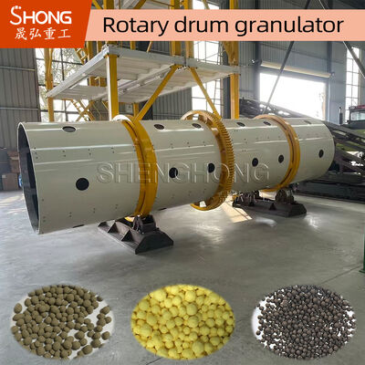 Ball Shape Rotary Drum Granulator for 30,000 Ton/Year NPK Fertilizer Production Line with Carbon Steel Construction