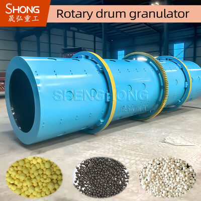 Stainless Steel Rotary Drum Granulator 8t/h Capacity 11.5r/min Speed for Organic Compound Fertilizer